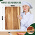 18x12 1 GarveeHome Large Acacia Wood Cutting Board, in Thick Butcher Block Cutting Board with Deep Juice Groove