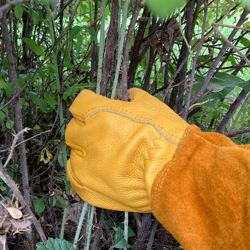 X-Small Yellow Thornproof Garden Gloves for Women and Men