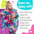 Birdy Boutique Car Seat Poncho for Kids, Reversible Warm Blanket Safe to Use Over Seat Belts, Mermaid Floral