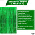 KatchOn Green Streamers, 3.2x8 Ft, Pack of 2, Backdrop for Jungle Party Decoration, Tropical Safari Decorations