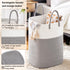 Woven Cotton Rope Laundry Basket, 80L Versatile Hamper for Dirty Clothes, Baby Toys, and Blankets in Bathroom and