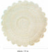kilofly Handmade Crochet Round Cotton Lace Table Placemats Doilies Value Pack, 4 Medallion, 17 Inch, Beige