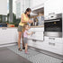 Grey Kitchen Mat Cushioned Anti-Fatigue: Waterproof Non-Skid Heavy Duty Comfort Standing Mat for Kitchen Home Office