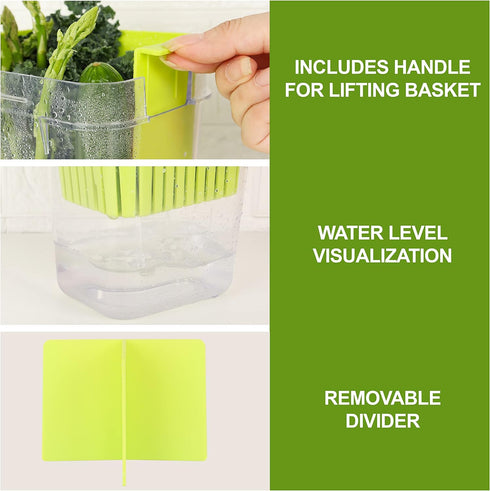 3 Pack Fresh Herb Keeper for Refrigerator, Clear BPA-Free Herb Saver, Storage Container for Cilantro, Parsley, Thyme