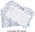 C.R. Gibson Q12-24018 Double Sided Recipe Cards, 40pcs, 4'' W x 6'' L, True Blue