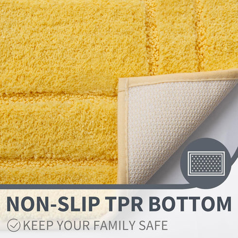 GRANNY SAYS Bathroom Rug Mat, 36" x 24" Non-Slip Super Soft Microfiber Bath Mats, Water Absorbent Large Bathroom Rugs