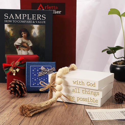 Set 3 Mini Decorative Coffee Table Books - of Faux Books for Decoration, Living Room, Entryway, Bookshelf