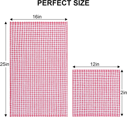 12 Pack Sets, 16 25 Inch 12 12 Inch Kitinjoy Cotton Kitchen Towels and Dishcloths x & X Dish Towels Bulk, Super Soft