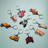 Gala Glow 17 Pack Set, Car Keychain Cartoon Vehcile Train Airplane Silicone Keyrings for Kids, Bulk Party Favors
