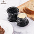 4 Inch Countertop Counter Marble Butter Keeper Black Butter Dish With Lid for - Marble Butter Crock for Kitchen Dcor