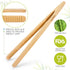Reusable Classic Bamboo Toast Tongs - Wood Cooking Tong, Ideal for Toaster, Fruits, Bread, Set of 2