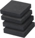 PATIKIL EVA Anti-Vibration Pads, 4 Pcs Shock Absorbing Washer Pads 2" x 2" x 0.4" for HVAC, Air Conditioner, Black