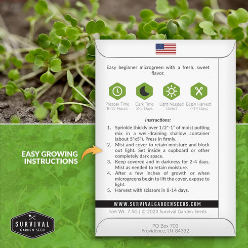 (5 Packs) Lettuce Microgreen Seeds for Planting - Non-GMO Heirloom Lettuce Seeds to Grow Crisp, Tender Microgreens