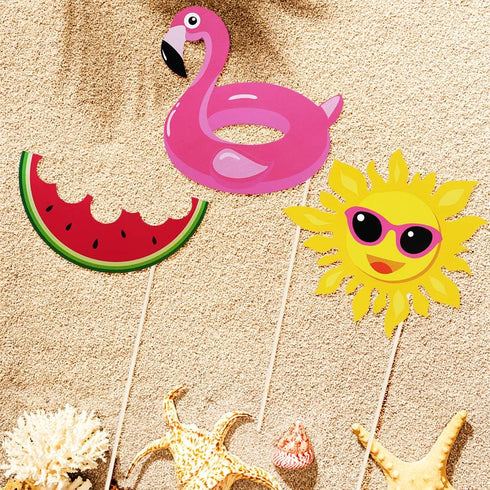 Pool Photo Booth Props for Beach Pool Party, Summer Party Favors, Baby Shower, Birthday, Hawaii