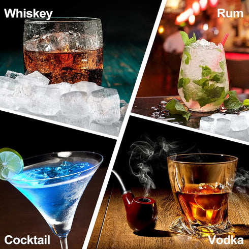 2 PCS AUSSUA Premium Ice Cube Trays, Silicone Molds with Sealing Lid, Reusable Hexagonal Ice Cube Molds