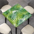 RenteriaDecor Summer 42"x42" Square Palm Leaves Fitted Tablecloths, Watercolor Tropical Plant Leaf Print Elastic Edged