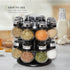 16 Countertop Kamenstein Ellington Jar Revolving Spice Rack with Prefilled Spices - Rotating Chrome and Plastic