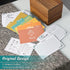 Recipe Card Box, Acacia Recipe Holder 4x6, Organizer with 50 Cards and 6 Dividers for Kitchen Countertop