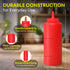12 OZ 2 PACK BRIGHTFROM Condiment Squeeze Bottles, RED/YELLOW Empty Squirt Bottle with Wide Neck - Great for Ketchup