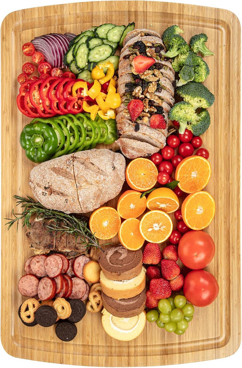 30 20 Inch Extra Large Bamboo Cutting Board for Kitchen, x Large Butcher Block Chopping Board with Juice Groove, XXXL