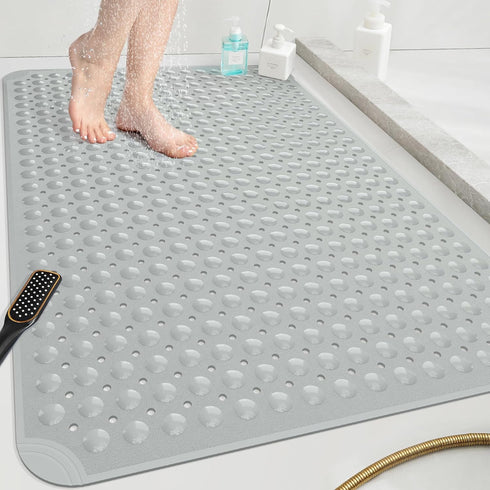 OTHWAY Extra Large Shower Mat 47"x 32", TPE Non Slip Shower Mat