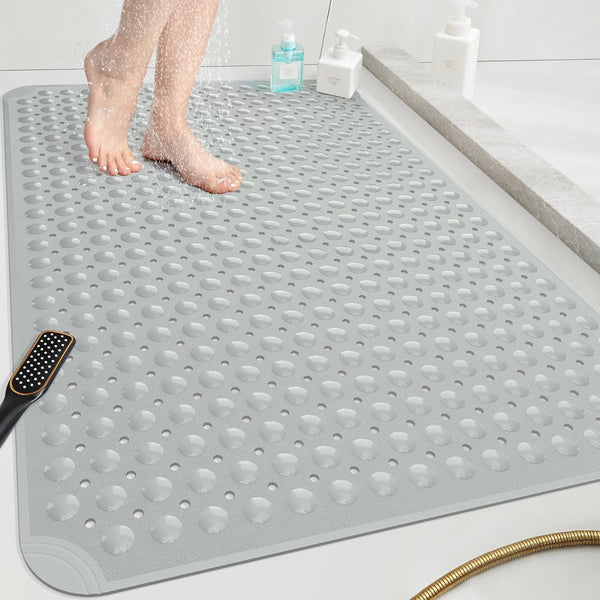 OTHWAY Extra Large Shower Mat 47"x 32", TPE Non Slip Shower Mat