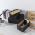 Soul & Lane Dark Gray Decorative Storage Boxes with Lids - Set of 3 Sturdy Cardboard Organizers for Home