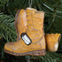 Midwest-CBK Army Boot Military Brown Resin Stone Christmas Decorative Hanging Ornament, 3 x 3