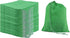 Green Cotton Christmas Drawstring Bags Eco-Friendly 145 GSM (6x8 in 25 pcs) Small Gift Bags for Kitchen & Grocery