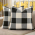decorUhome Christmas Buffalo Plaid Check Throw Pillow Covers, 16x16 Set of 2, Outdoor Linen Decorative Farmhouse