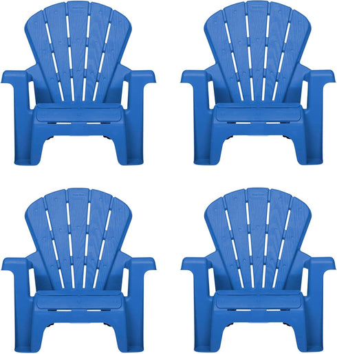 Little Tikes Kids Garden Chair 4 Pack in Blue, Outdoor Toddler Activity