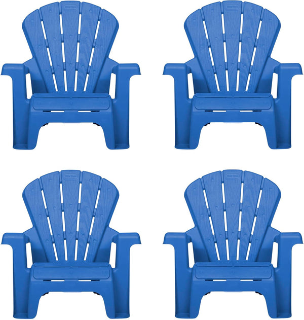 Little Tikes Kids Garden Chair 4 Pack in Blue, Outdoor Toddler Activity