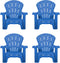 Little Tikes Kids Garden Chair 4 Pack in Blue, Outdoor Toddler Activity