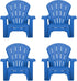 Little Tikes Kids Garden Chair 4 Pack in Blue, Outdoor Toddler Activity