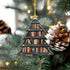NGHYANNA 4 Inch NGHYANA Wooden Christmas Tree Ornament with Bookshelf Design Hanging Decoration
