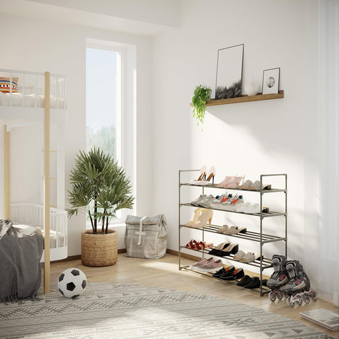 5-Tier Closet Home-Complete Shoe Storage Rack, Shoe Organizer for Bathroom Entryway, Shoe Shelf Holds
