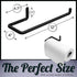 Wrought Iron Paper Towel Holder - Rustic Wall Mount Paper Towel Rack for Kitchen, Black, 12 x 4.7 x 2.5 Inches,
