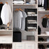 Simple Houseware 3 Shelf Hanging Closet Organizer with Front Stopper, Black
