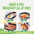 GreenLife 3-in-1 Breakfast Station, Ceramic Nonstick Dual Griddles for Eggs, Meat, Pancakes & Sandwiches, Pink