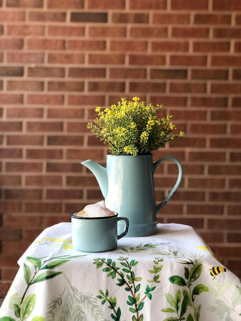 Abbott Collection Green Enamel Look Stoneware Cappuccino Cup