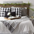 100% Cotton Decorative Turkish Fouta Towel, Soft & Absorbent with Twisted Fringe - Black Stripe