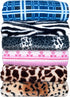 Lavish Home Fleece Sherpa Throw Blanket, Ultra Soft Plush, 50" x 60", Tiger Set of 1