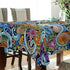 Starfish Shell Tablecloth, 54x54 Square Polyester Washable Wrinkle Free Dinner Tablecloth for Kitchen Dining Room