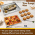P&P CHEF Set of 2 Baking Sheets with Racks, Stainless Steel Cookie Sheet & Cooling Rack, 2 Sizes (16” + 12.5”)