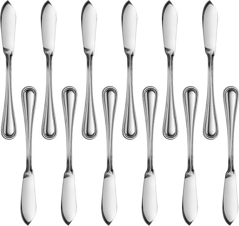 New Star Foodservice 58024 Slimline Pattern Butter Knife, 18/0 Stainless Steel, 6.3-Inch, Set of 12