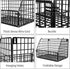 Stackable Wire Storage Baskets for Kitchen, Closet, Pantry, Wall Mount Metal Bins for Clothing, Vegetable & Fruit