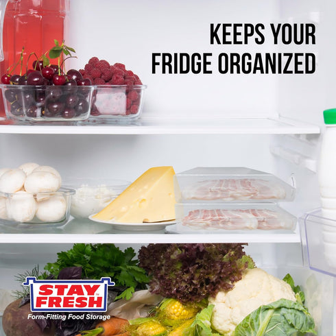 Stay Fresh Bacon Keeper, 1lb Plastic Container for Refrigerator, Preserves Freshness, Prevents Spoilage, No Mess Storage