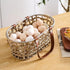 Farmhouse Seagrass Egg Baskets for Collecting Fresh Eggs Handmade Egg Collecting Basket Wicker Oval Storage Basket