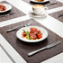 Uolr Set 8 100% (8,Coffee) Vinyl Placemats of Faux Leather Waterproof Wipeable Washable Place Mats Heat Resistant Easy