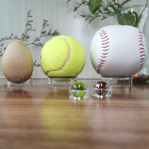 (48 Pack) Baseball Display Stand, Clear Baseball Ring, Round Display Stand for Golf Ball, Softball, Marbles